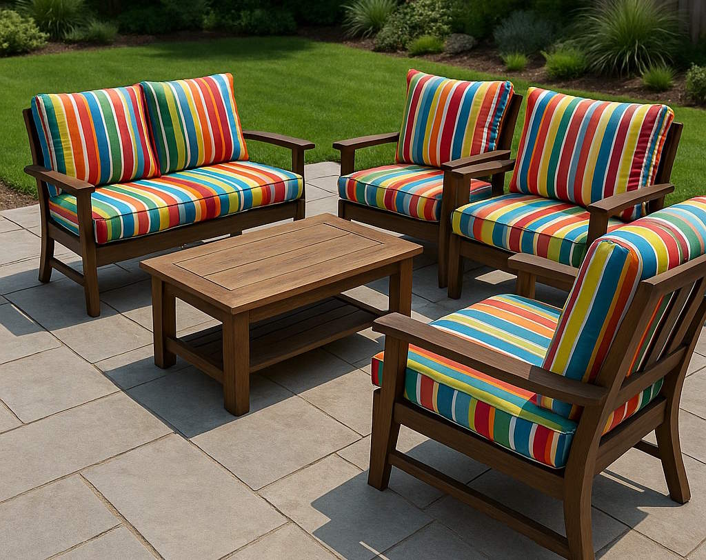 Изготовление и пошив ярких уличных сидушек